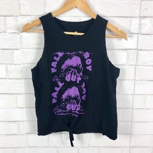 Fall Out Boy Cropped Band Concert Graphic Tank Top